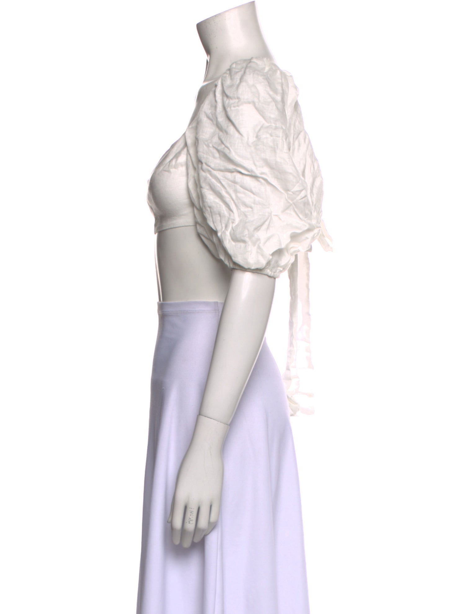 Zimmermann Linen Square Neckline Crop Top