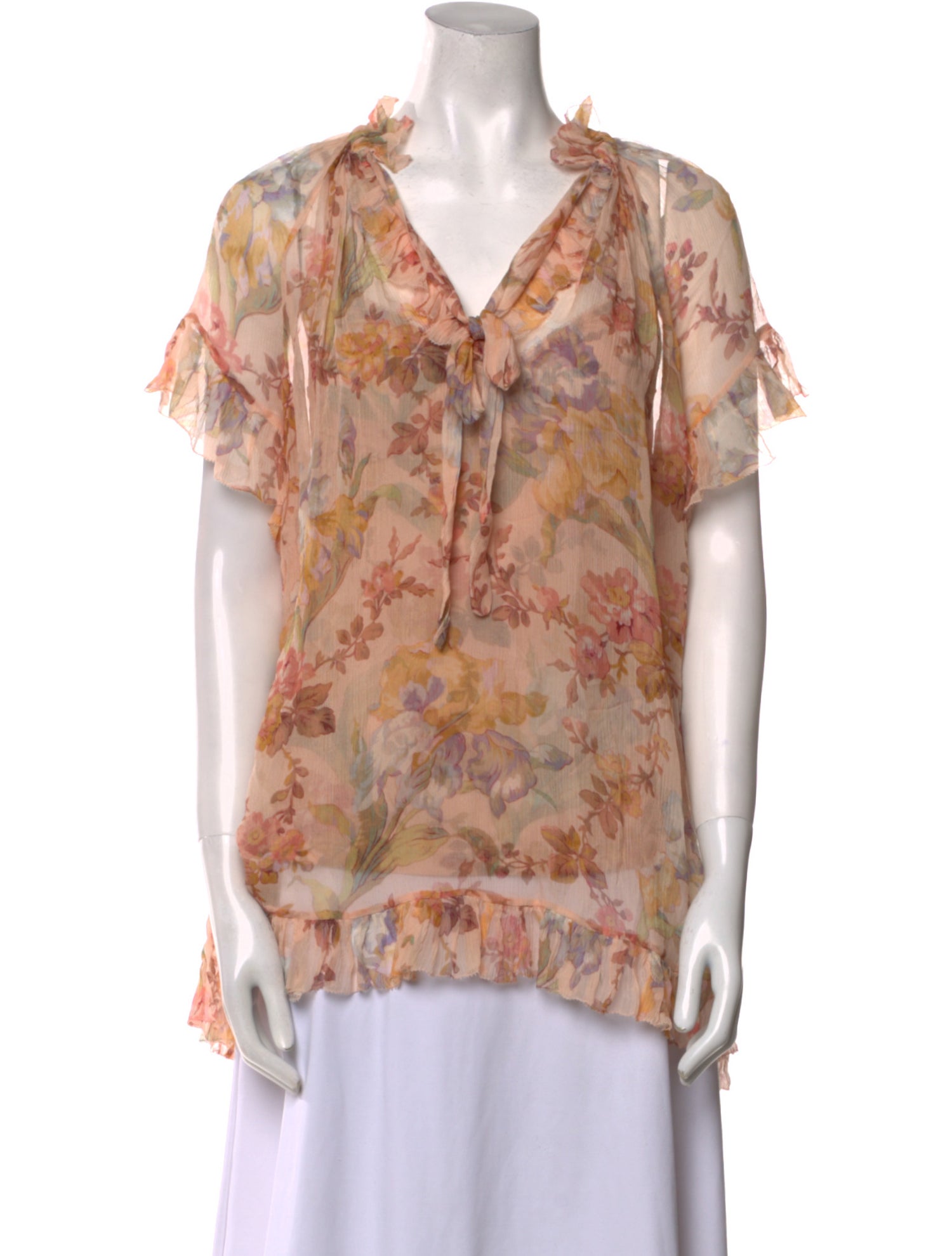 Zimmermann Silk Floral Print Blouse