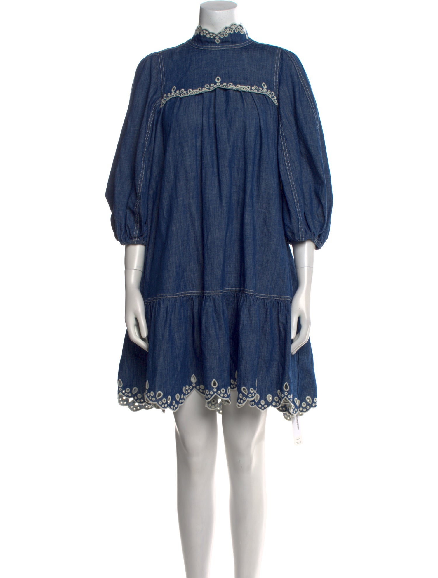 Zimmermann Mock Neck Mini Dress