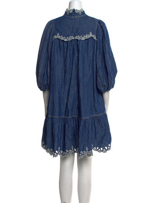 Zimmermann Mock Neck Mini Dress