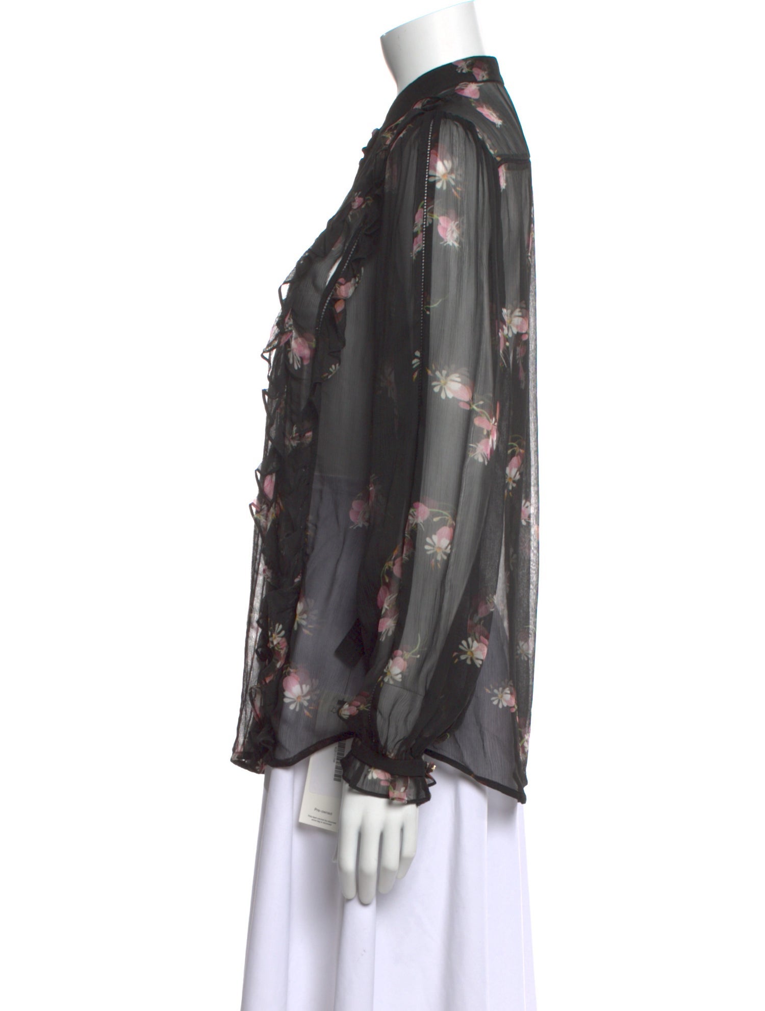 Zimmermann Floral Print Mock Neck Blouse