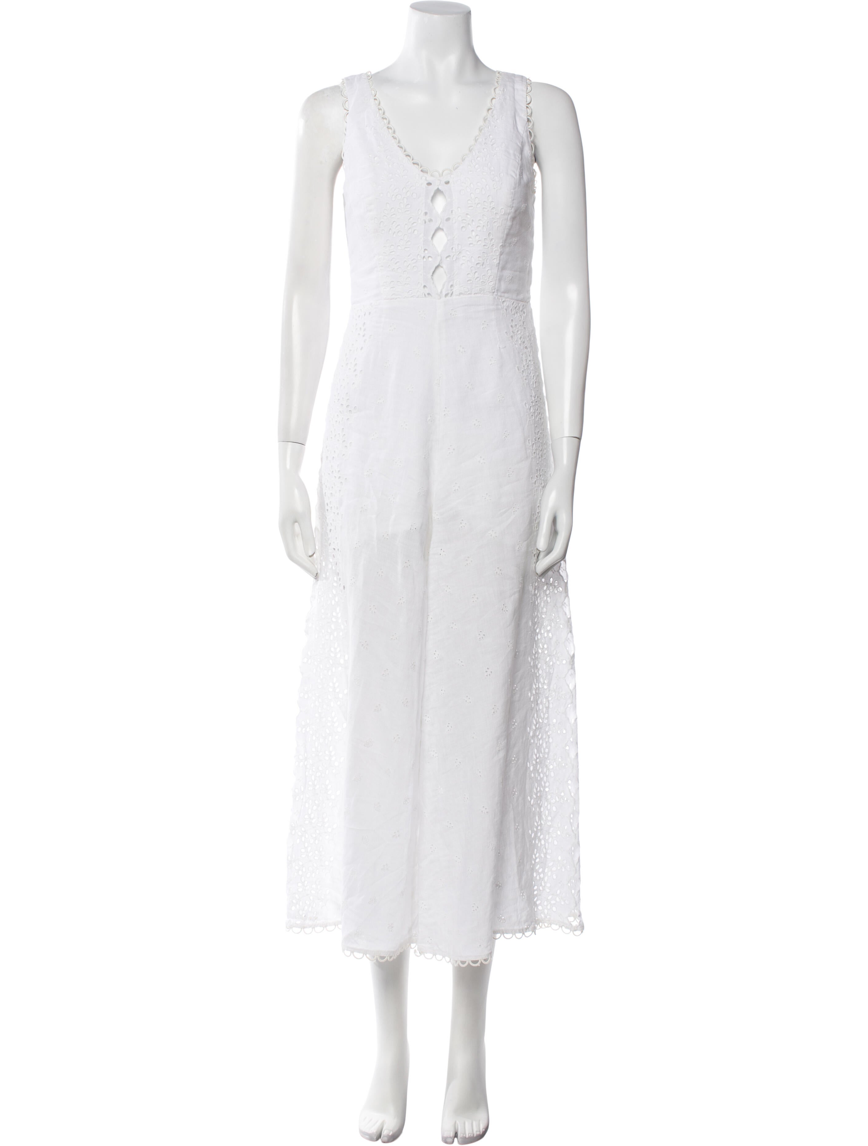 Zimmermann Linen V-Neck Jumpsuit