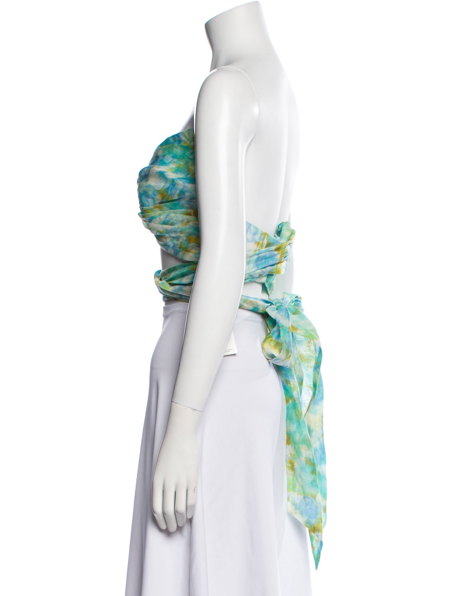 Zimmermann Linen Printed Crop Top