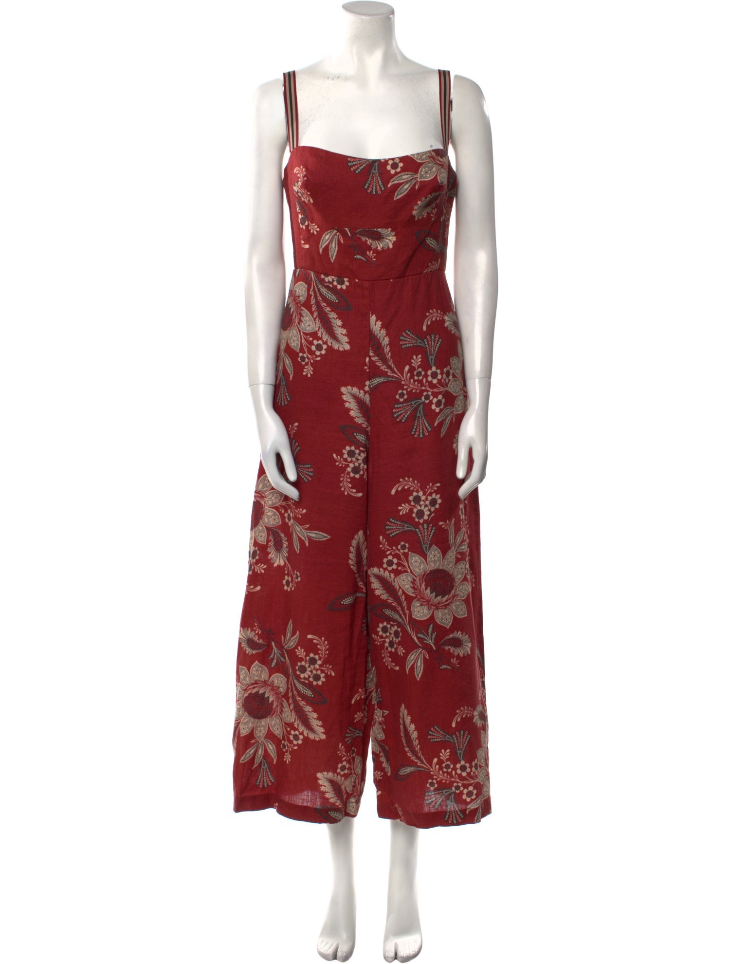 Zimmermann Linen Floral Print Jumpsuit