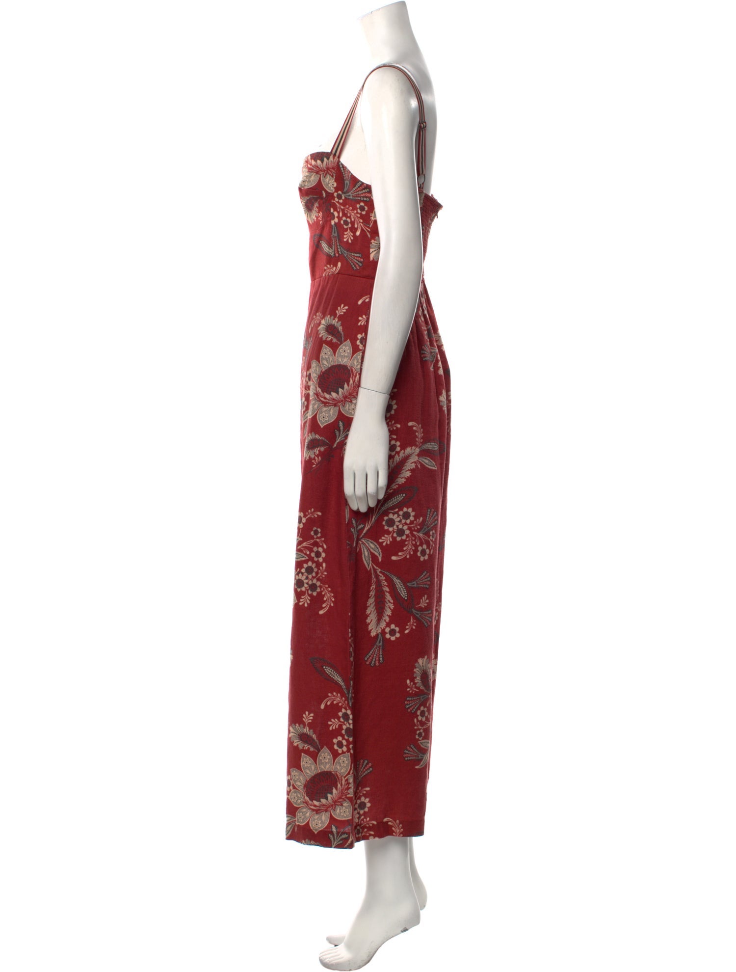Zimmermann Linen Floral Print Jumpsuit