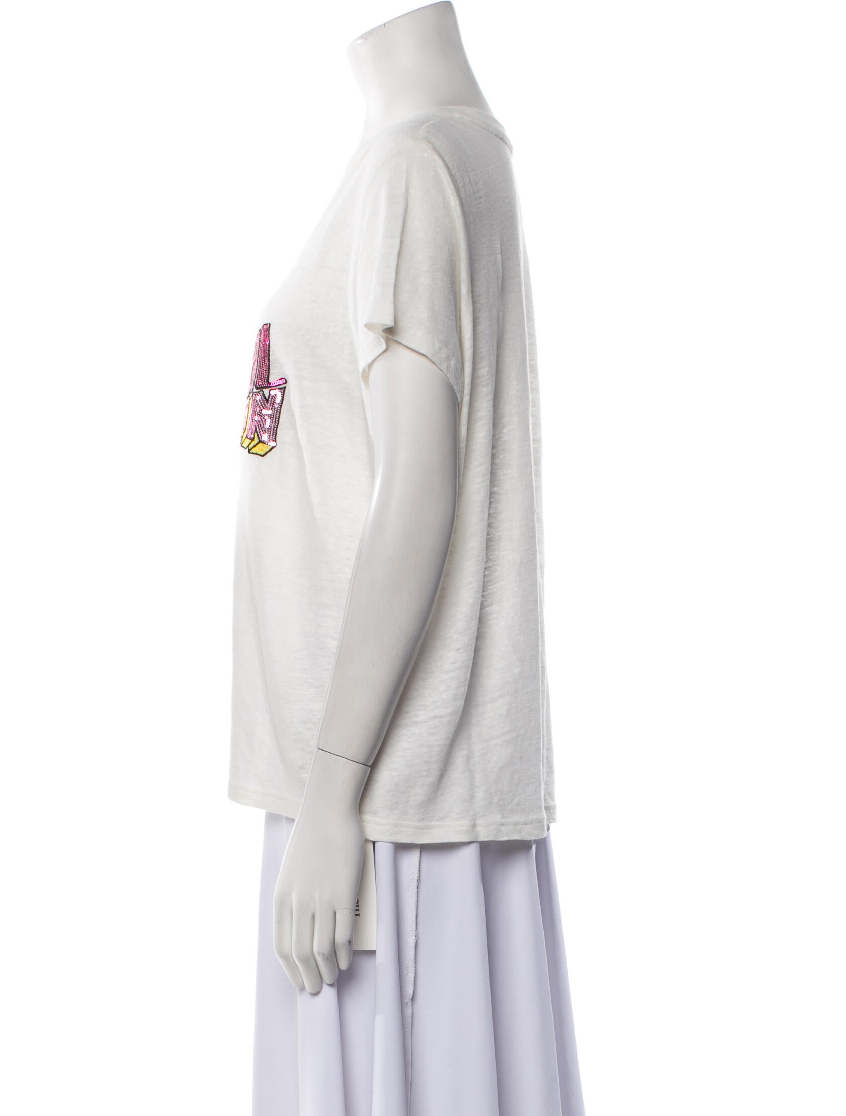 Zimmermann Linen Graphic Print T-Shirt