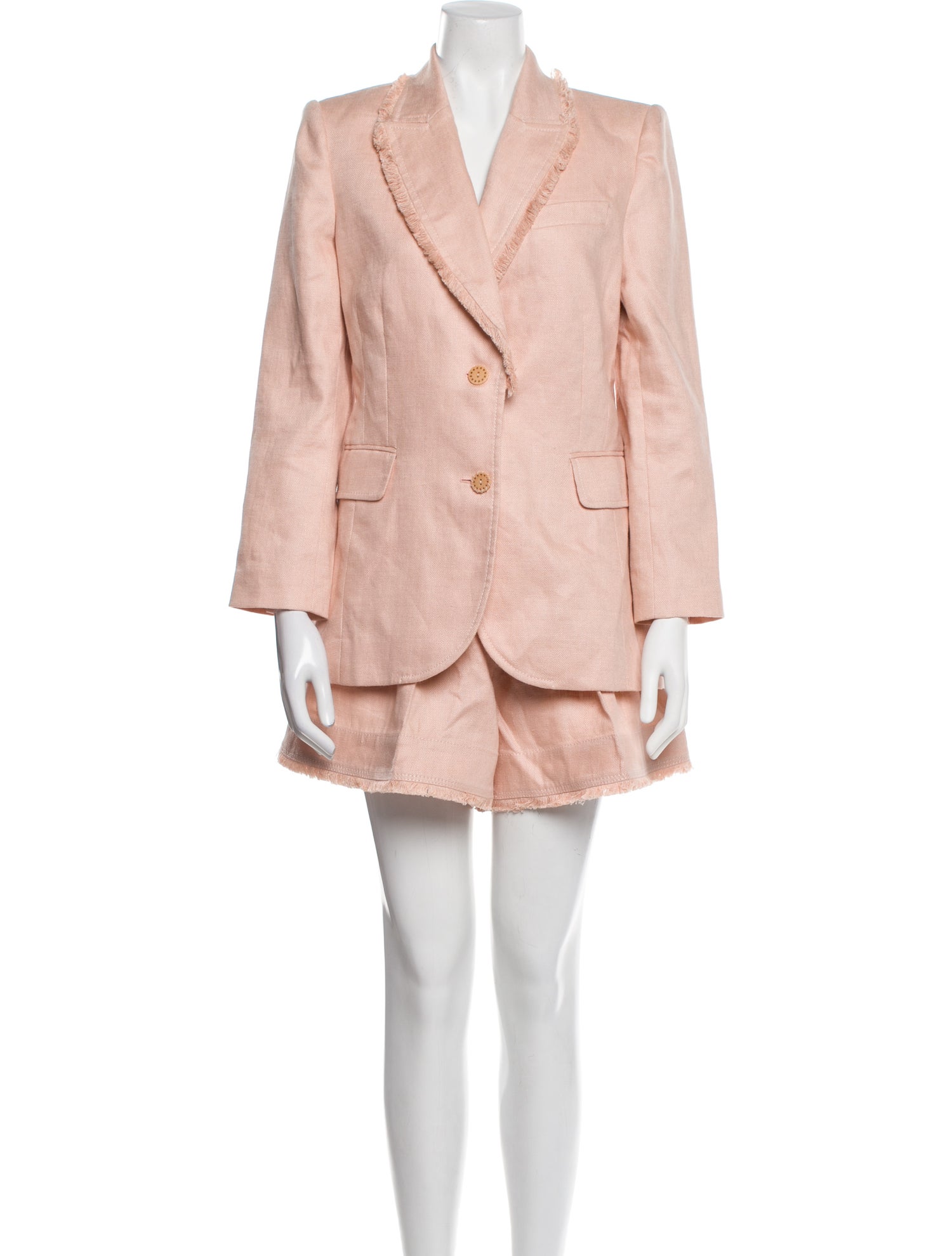 Zimmermann Linen Fringe Trim Accent Pantsuit