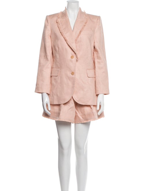 Zimmermann Linen Fringe Trim Accent Pantsuit