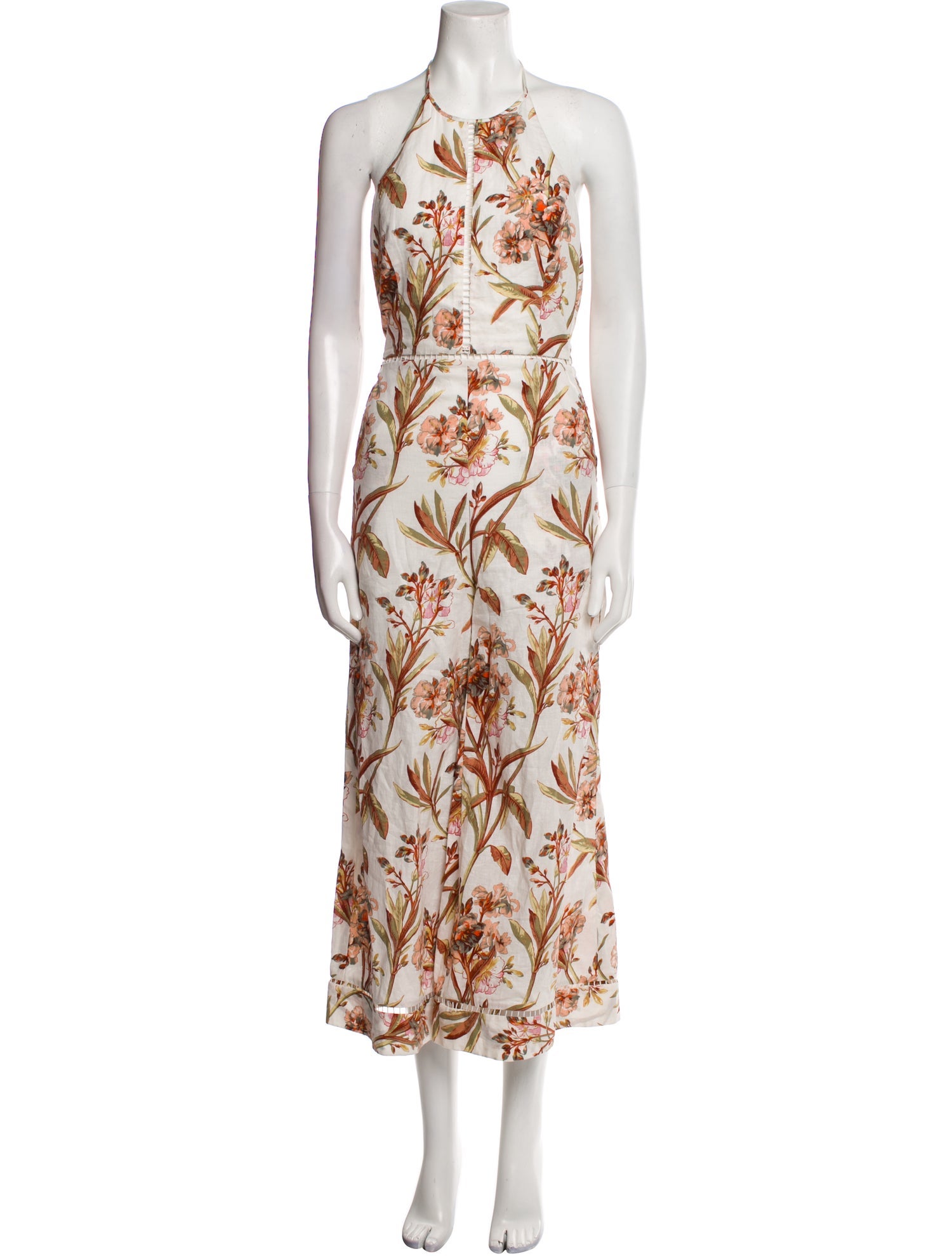 Zimmermann Printed Halterneck Jumpsuit