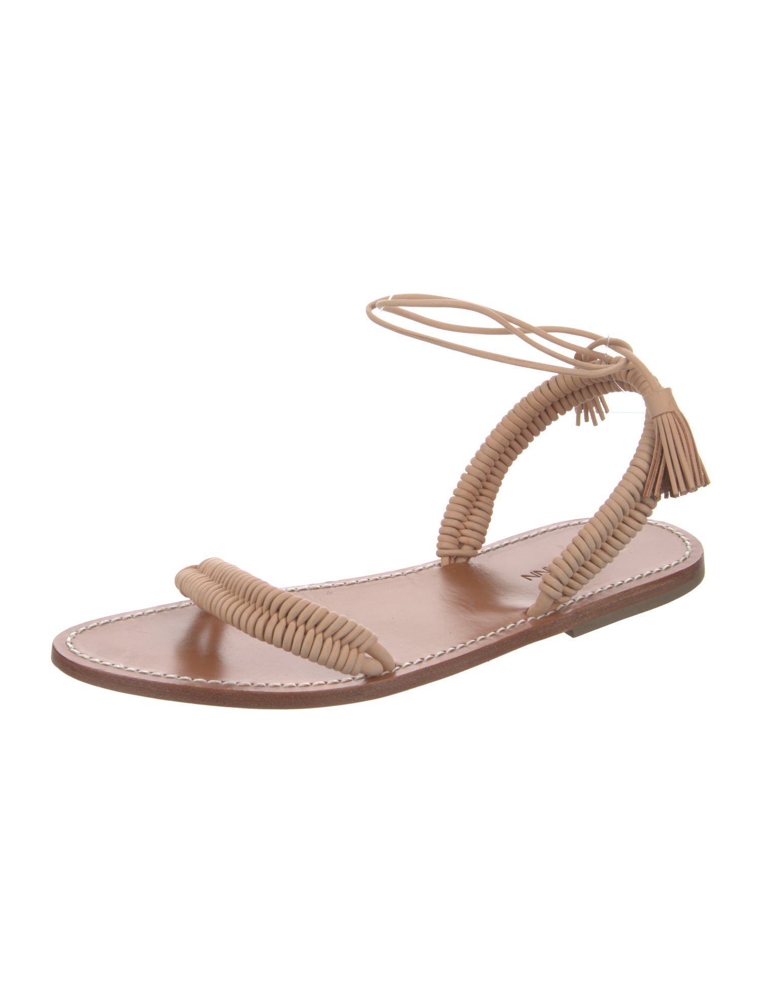 Zimmermann Leather Tassel Accents Slingback Sandals