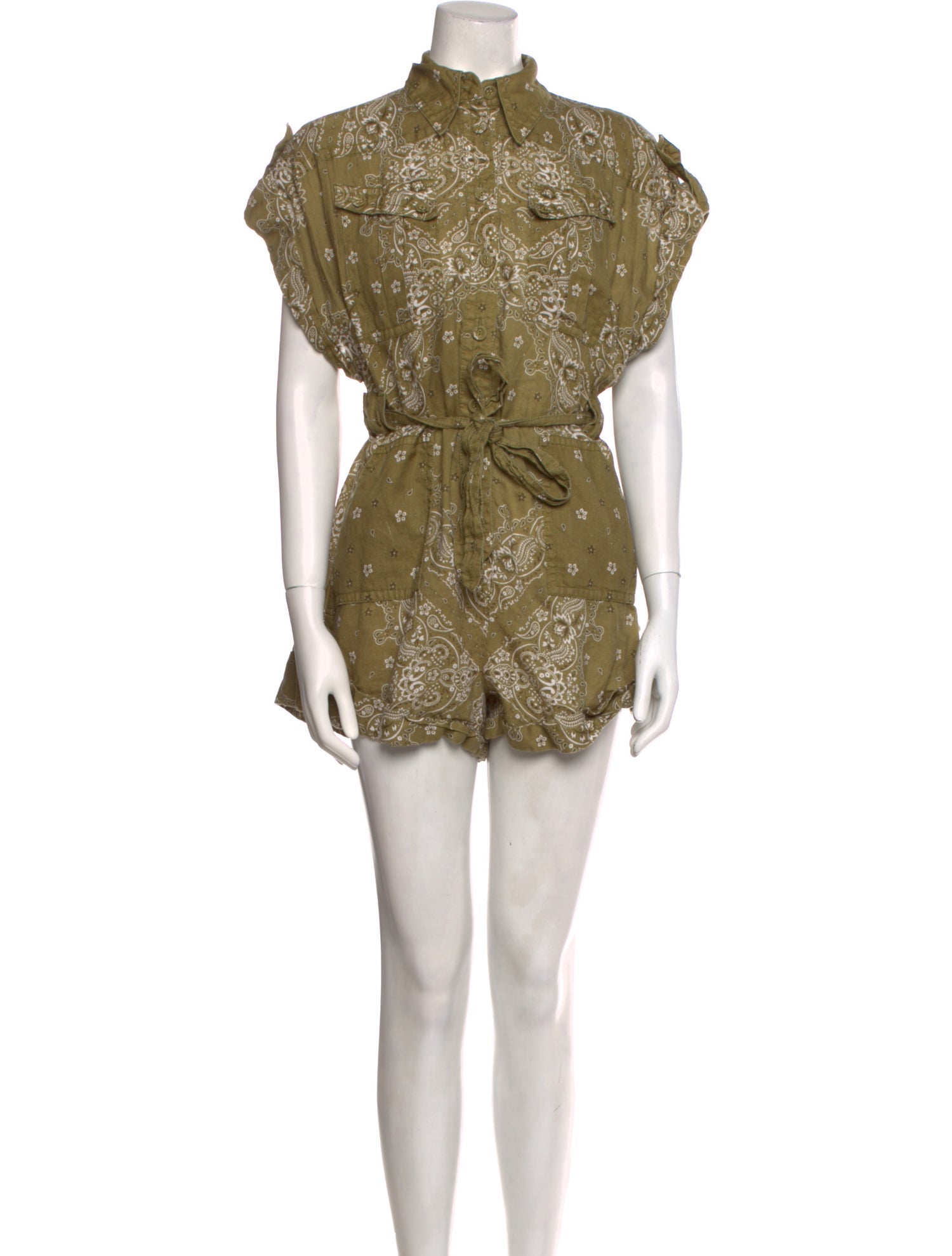 Zimmermann Linen Paisley Print Romper