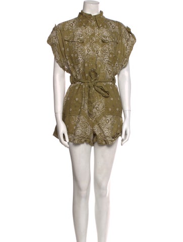 Zimmermann Jumpsuits and Rompers Linen Paisley Print Romper M