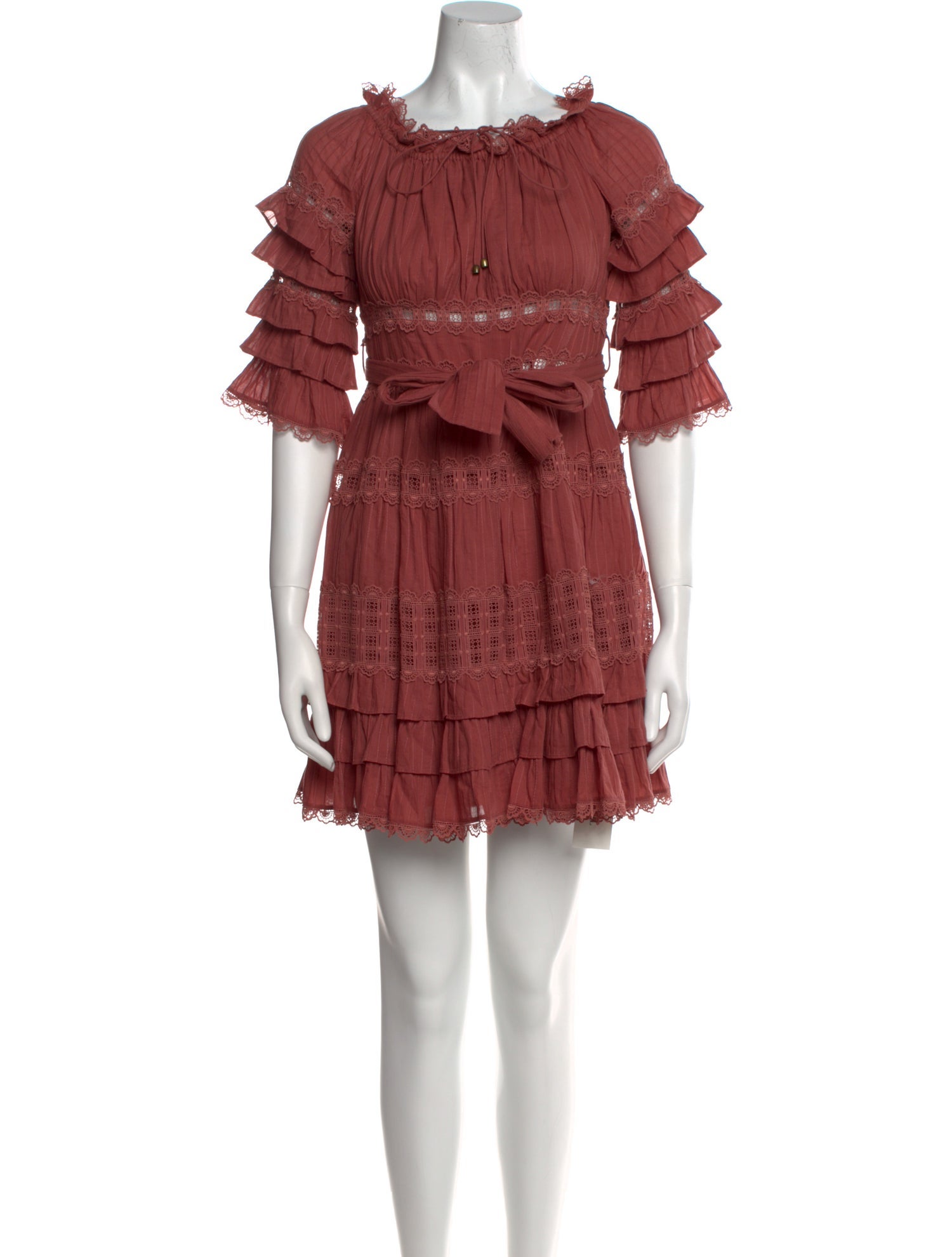 Zimmermann Scoop Neck Mini Dress