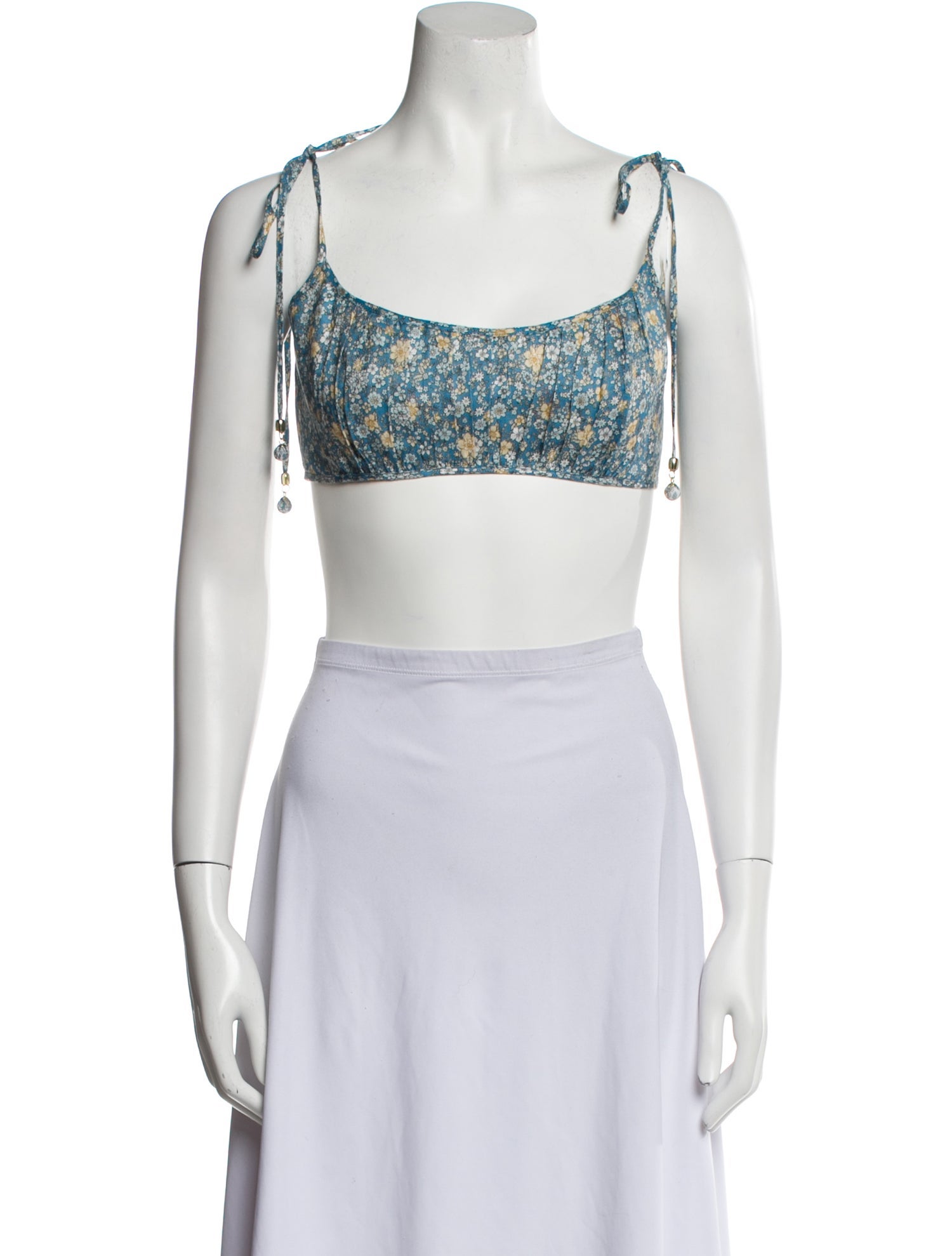 Zimmermann Linen Printed Crop Top w/ Tags