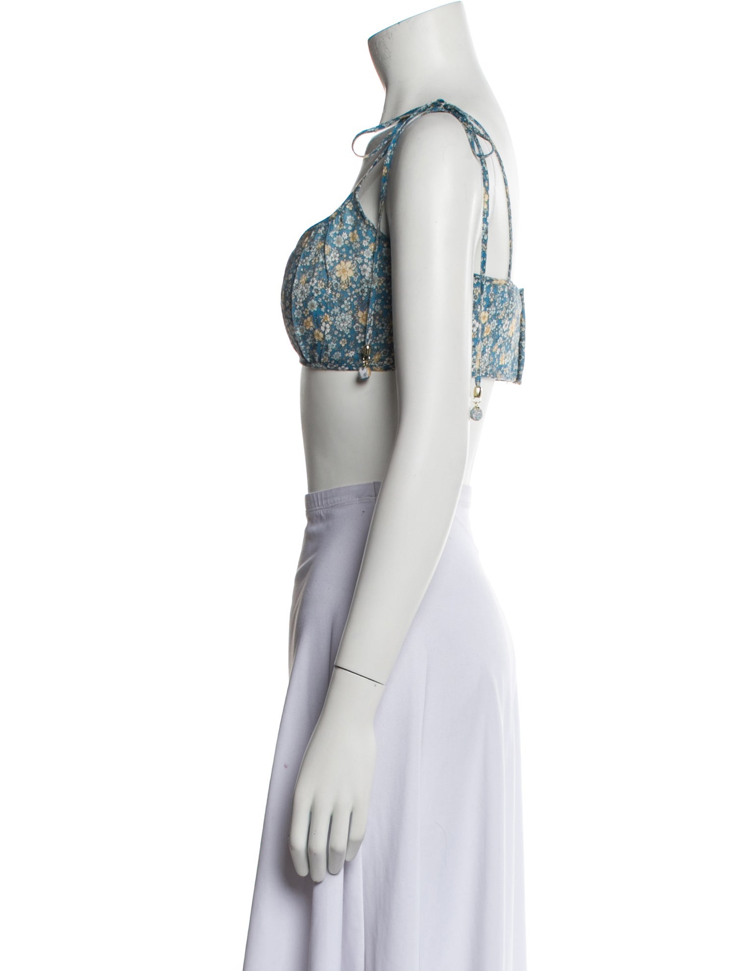 Zimmermann Linen Printed Crop Top w/ Tags