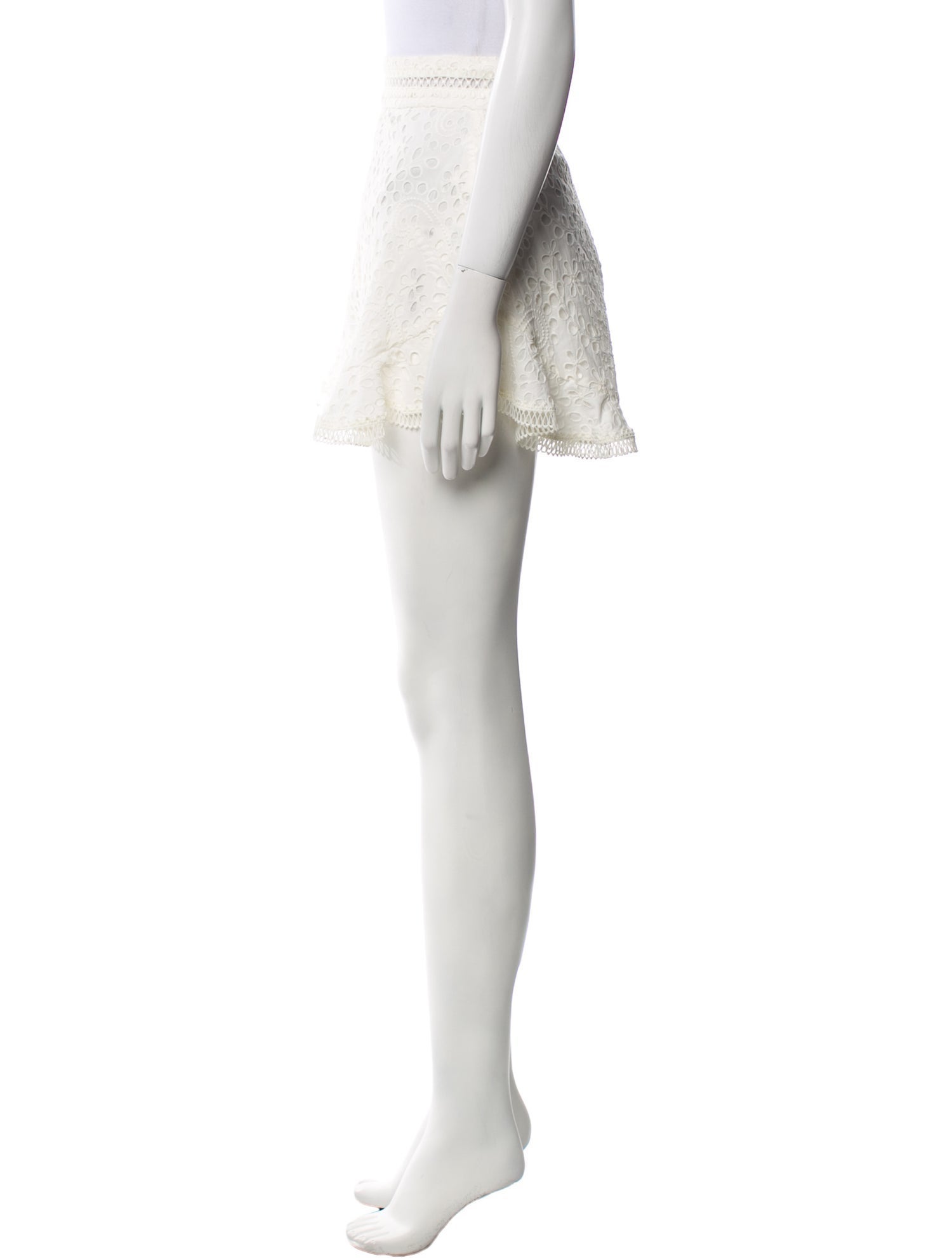 Zimmermann Lace Pattern Mini Shorts