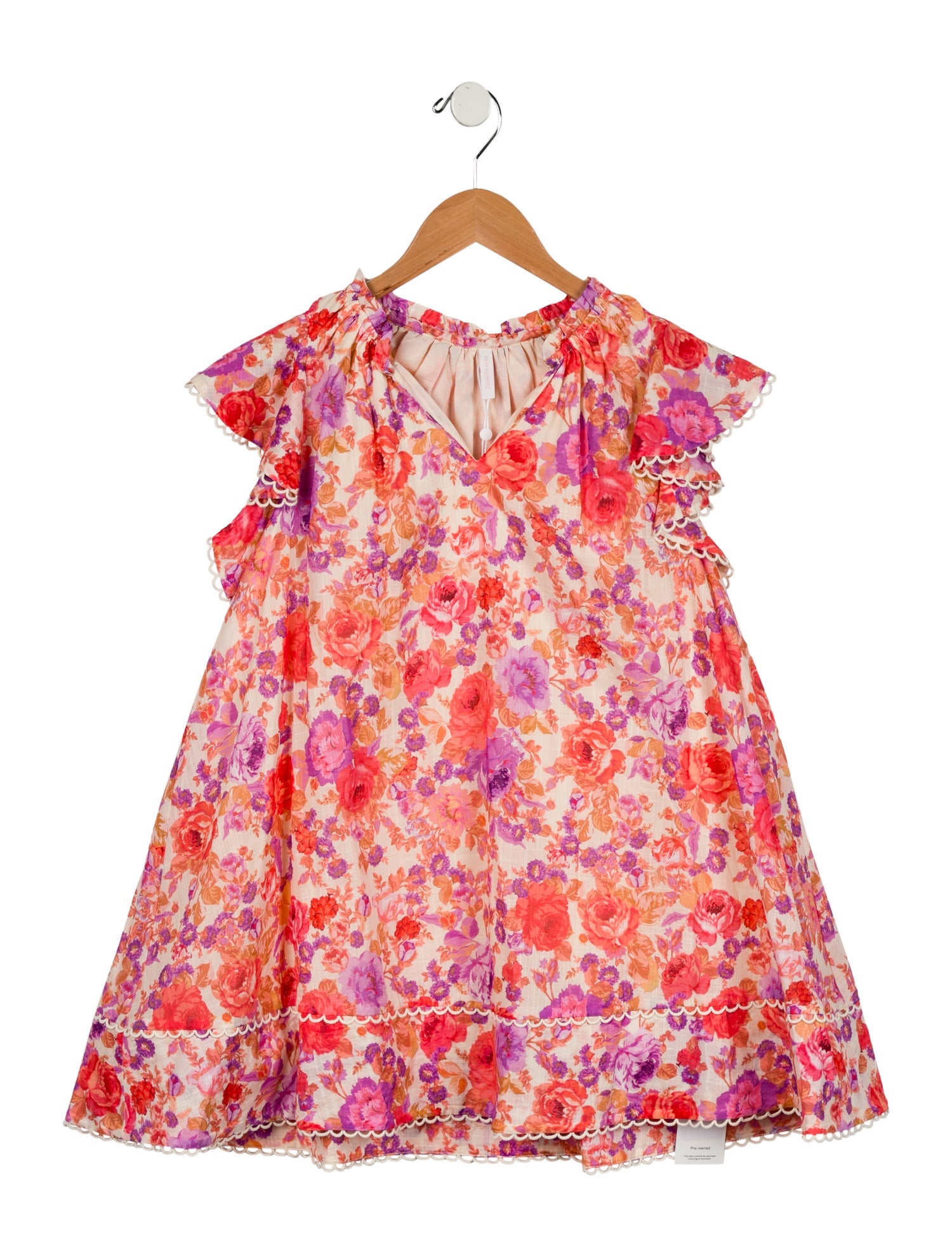 Zimmermann Girls' Raie Flounce Sleeve Dress w/ Tags