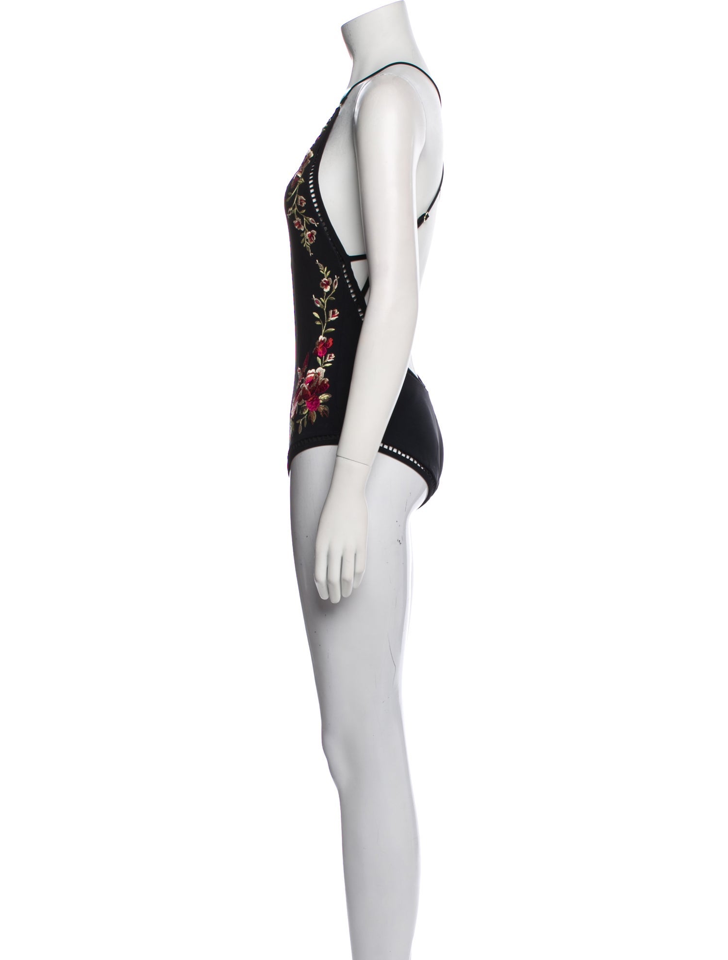 Zimmermann Graphic Print Embroidered Accent One-Piece