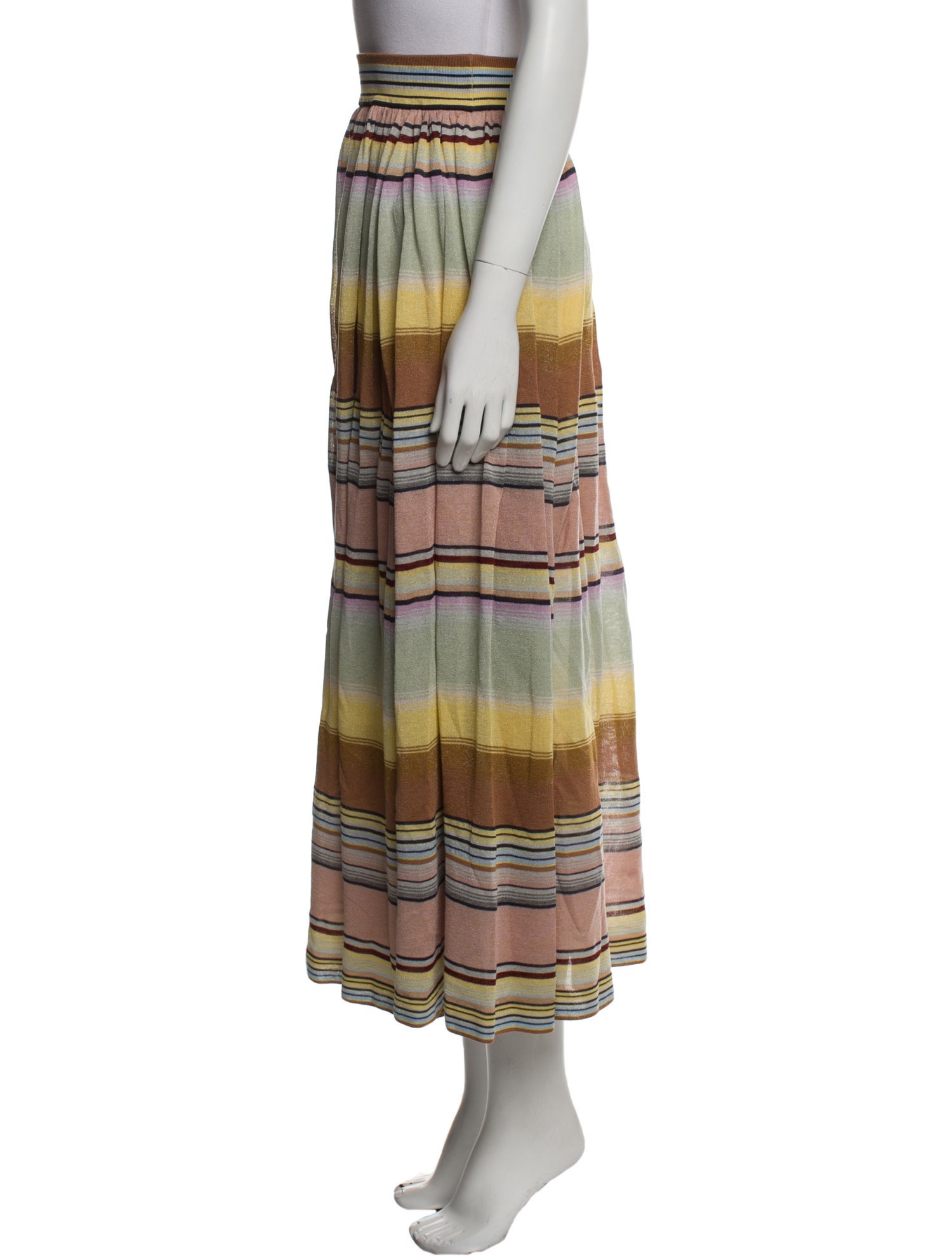 Zimmermann Striped Midi Length Skirt