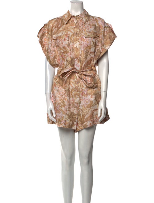 Zimmermann Linen Printed Romper