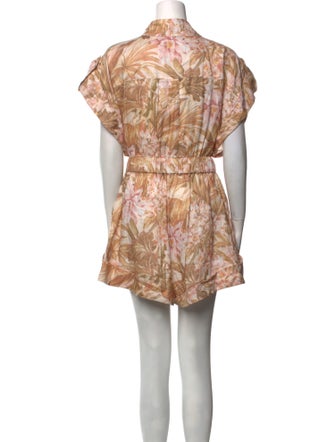 Zimmermann Linen Printed Romper