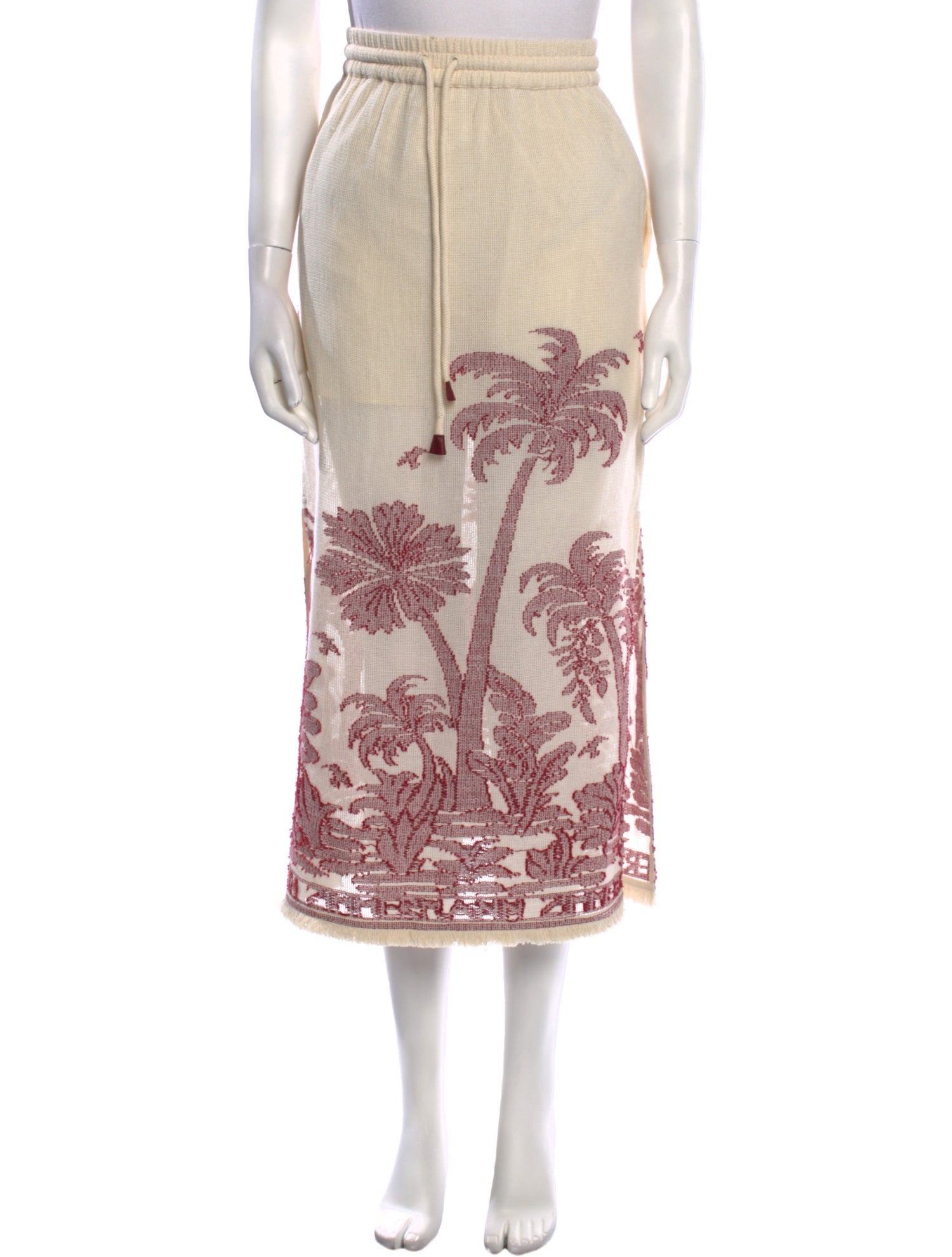 Zimmermann Graphic Print Midi Length Skirt