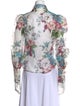 Zimmermann Linen Floral Print Button-Up Top