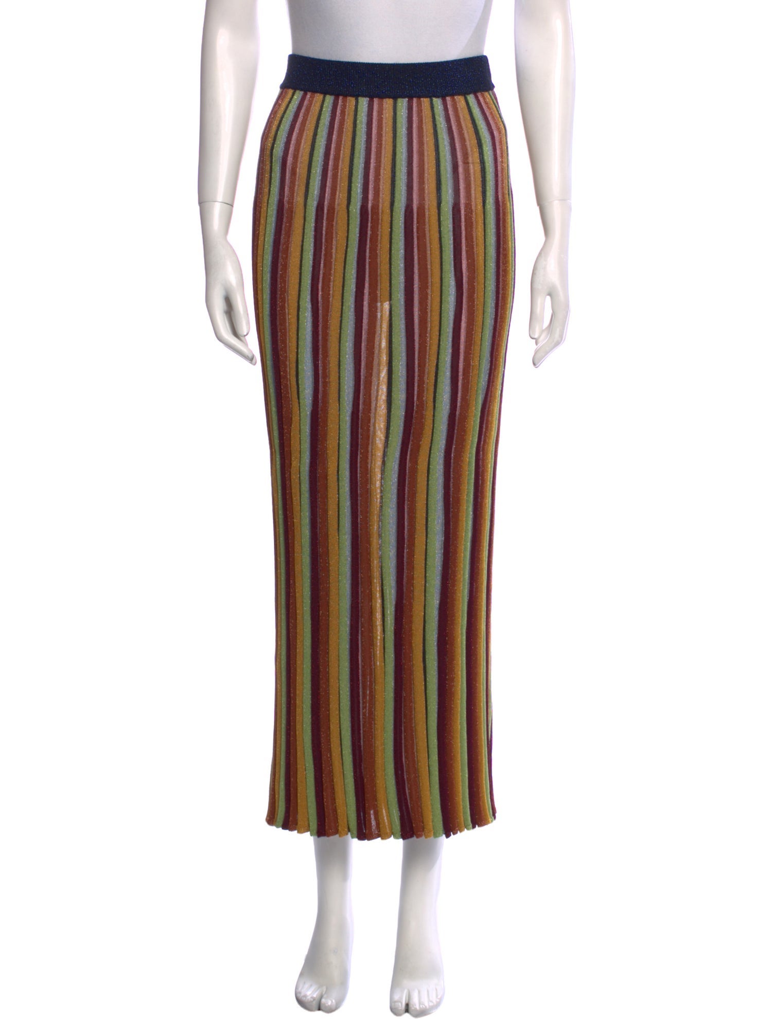 Zimmermann Striped Midi Length Skirt