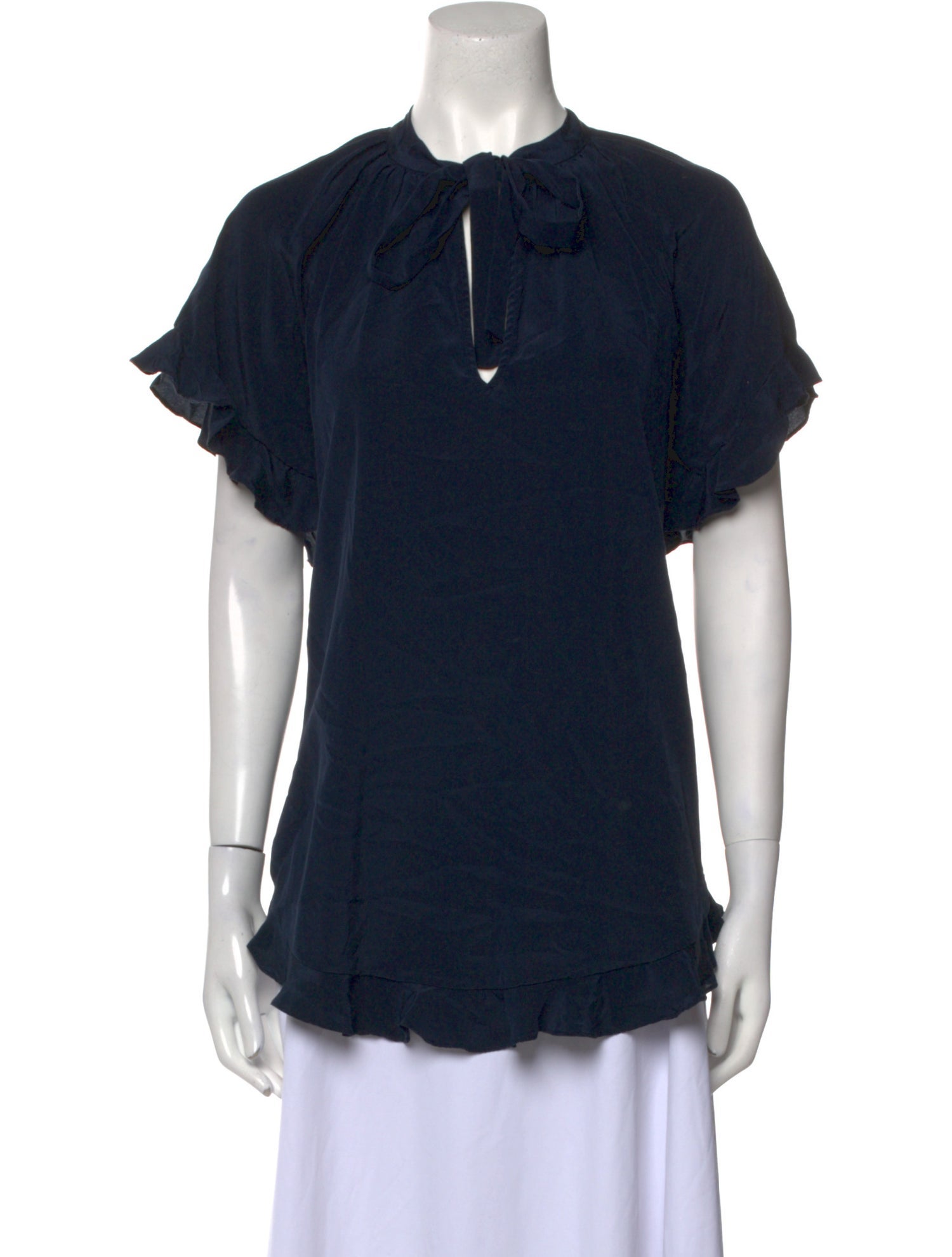 Zimmermann Silk Tie Neck Top