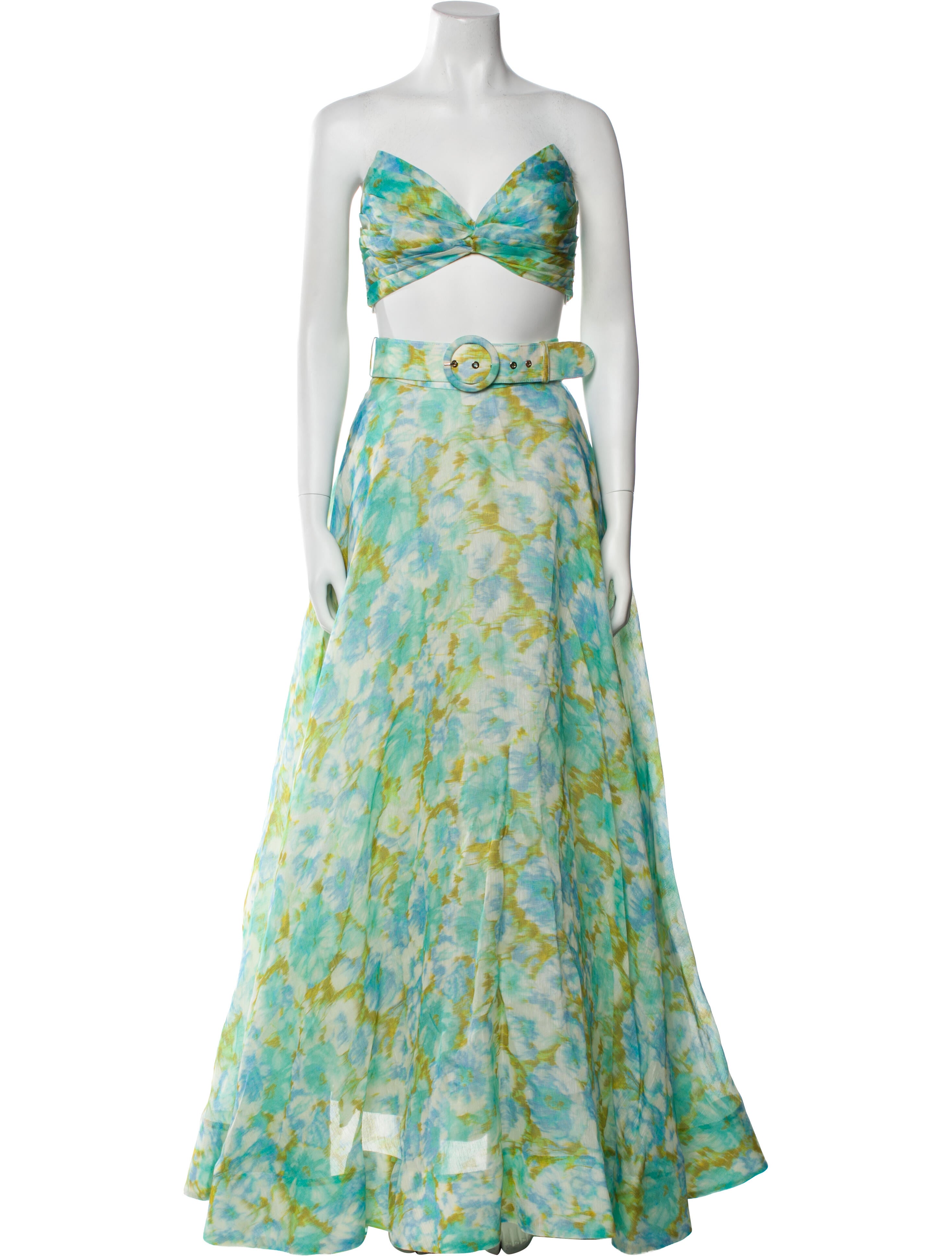 Zimmermann Linen Tie-Dye Print Skirt Set w/ Tags