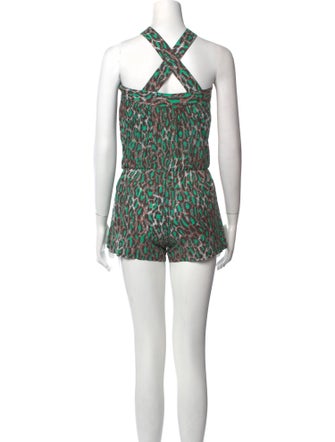 Zimmermann Printed Square Neckline Romper