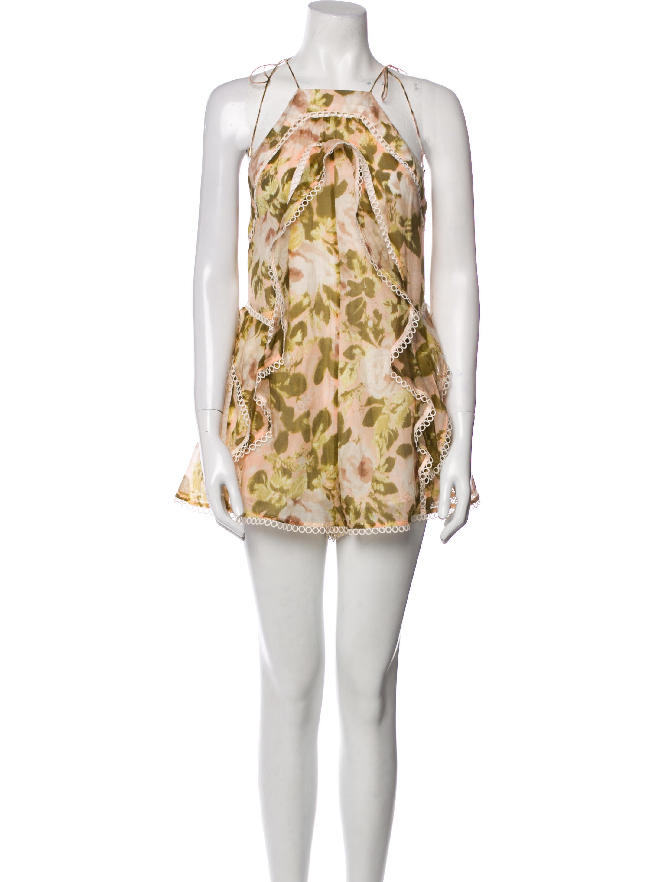 Zimmermann Printed Square Neckline Romper