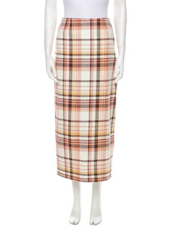 Zimmermann Plaid Print Midi Length Skirt