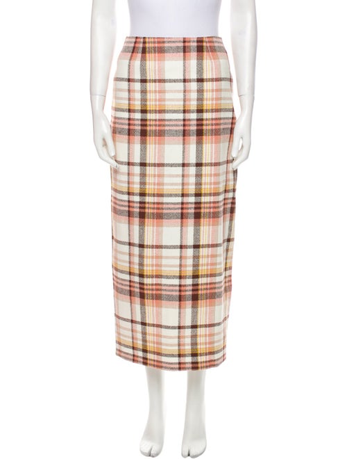 Zimmermann Plaid Print Midi Length Skirt