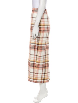 Zimmermann Plaid Print Midi Length Skirt