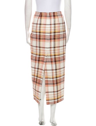 Zimmermann Plaid Print Midi Length Skirt