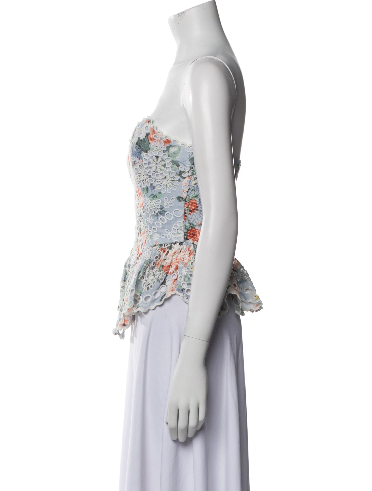 Zimmermann Bowie Bustier Linen Crop Top