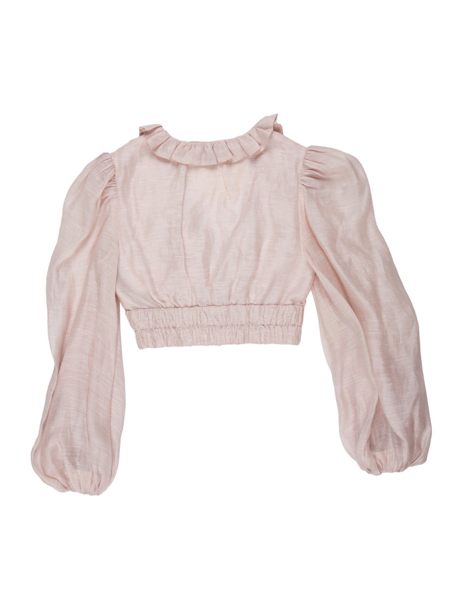 Zimmermann Linen Square Neckline Crop Top