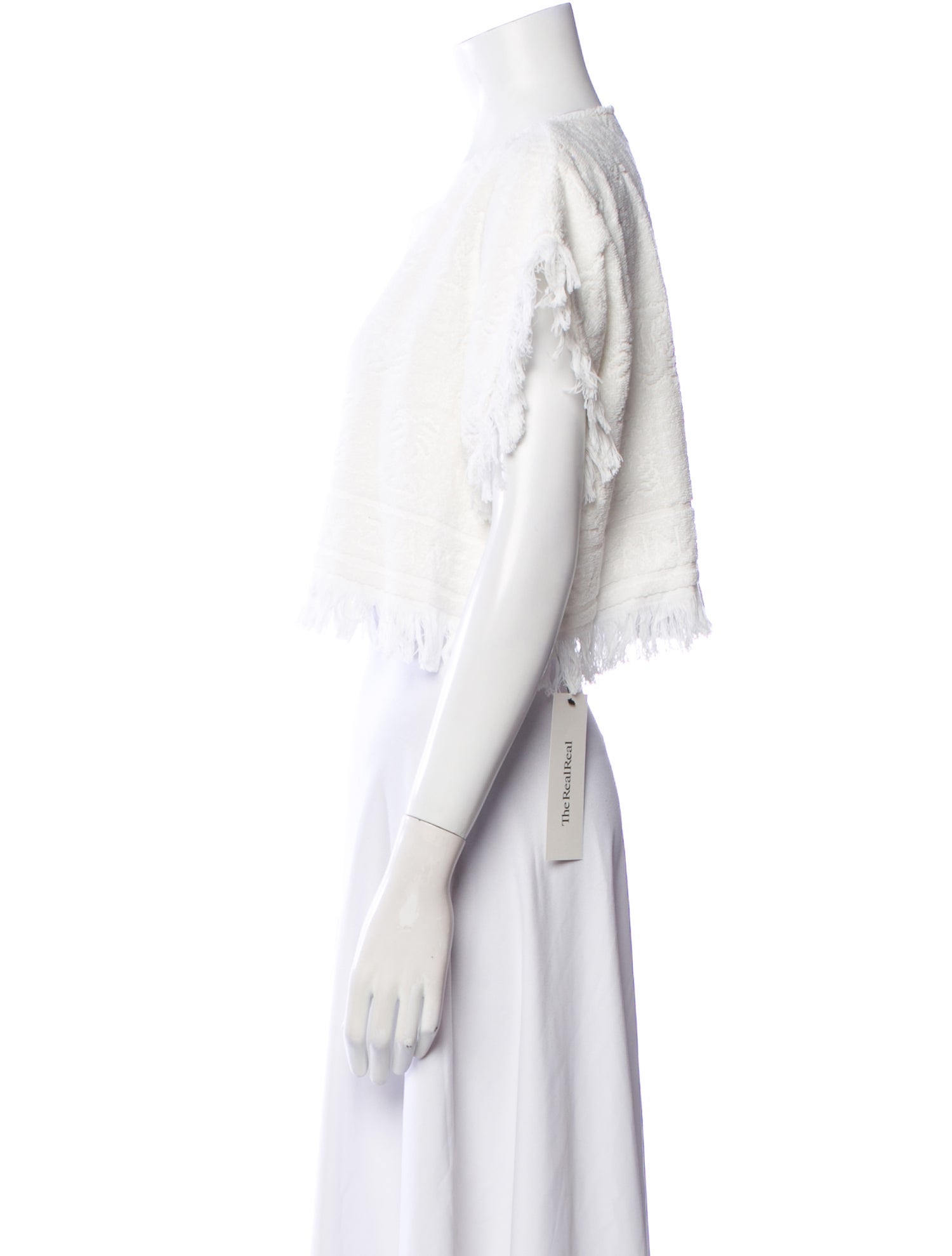 Zimmermann Crew Neck Short Sleeve Crop Top