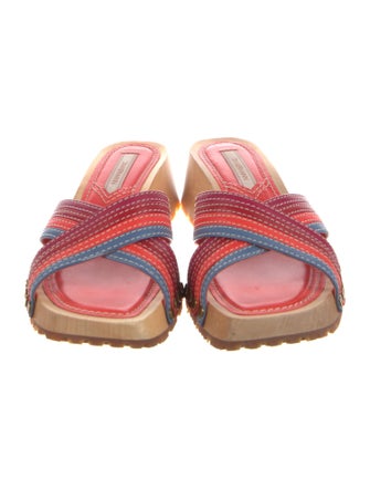 Zimmermann Leather Striped Slides