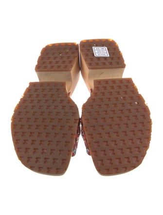 Zimmermann Leather Striped Slides