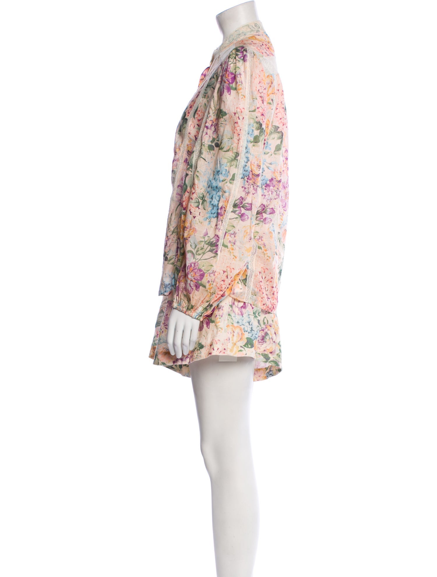 Zimmermann Linen Floral Print Short Set