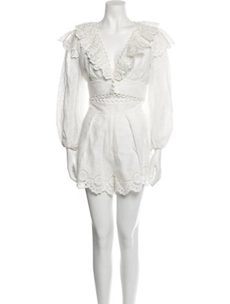 Zimmermann Ruffle Embellishment Short Set
