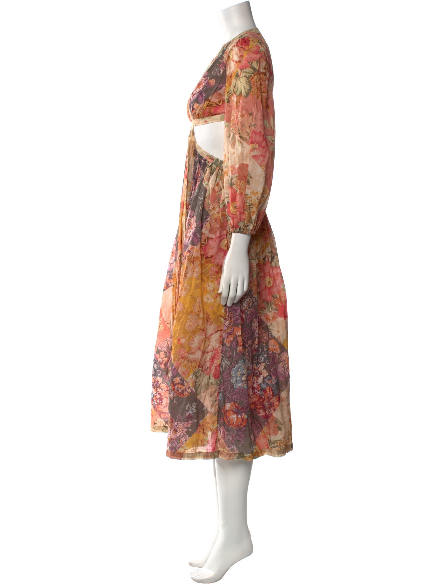 Zimmermann Floral Print Midi Length Dress