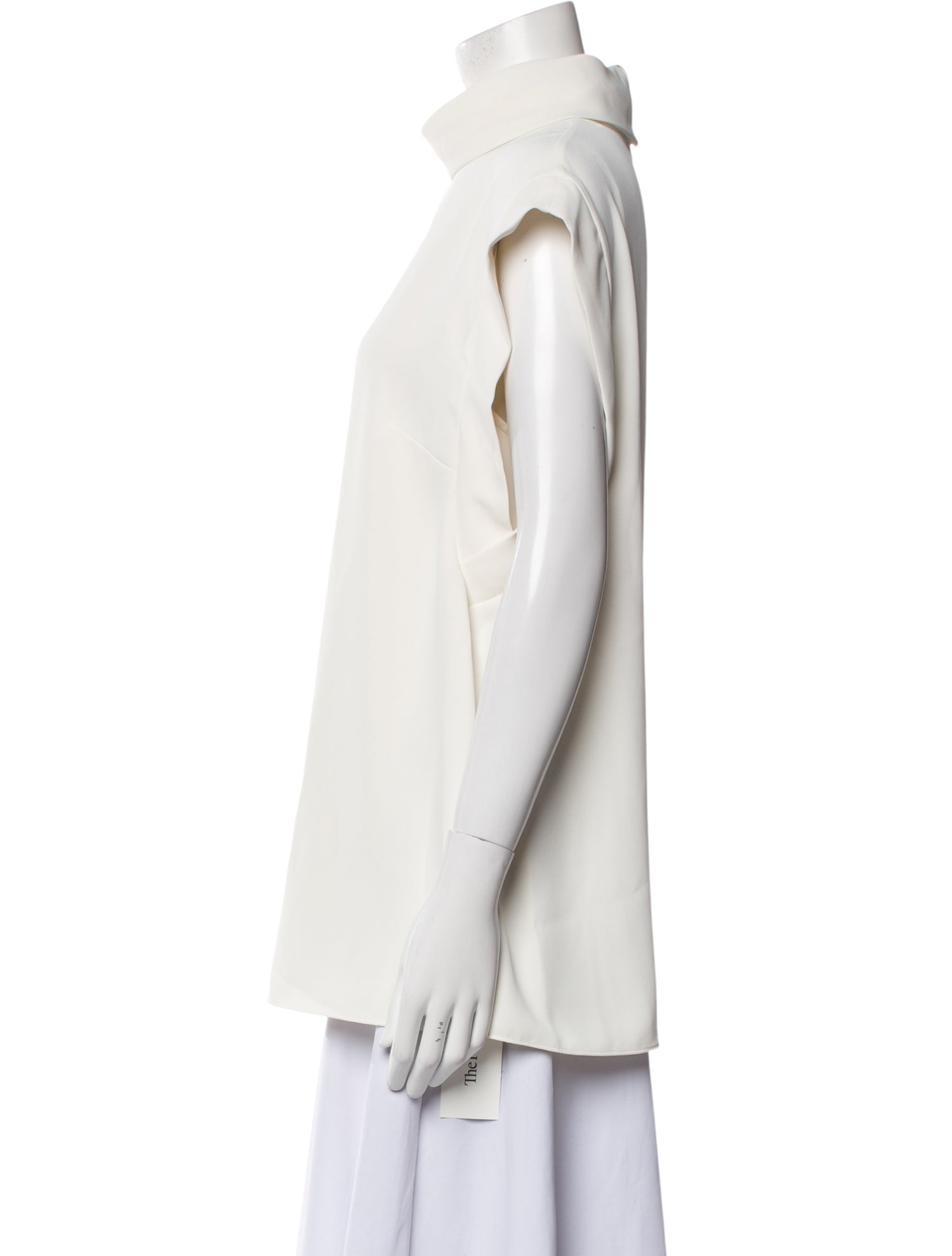 Zimmermann Mock Neck Short Sleeve Blouse