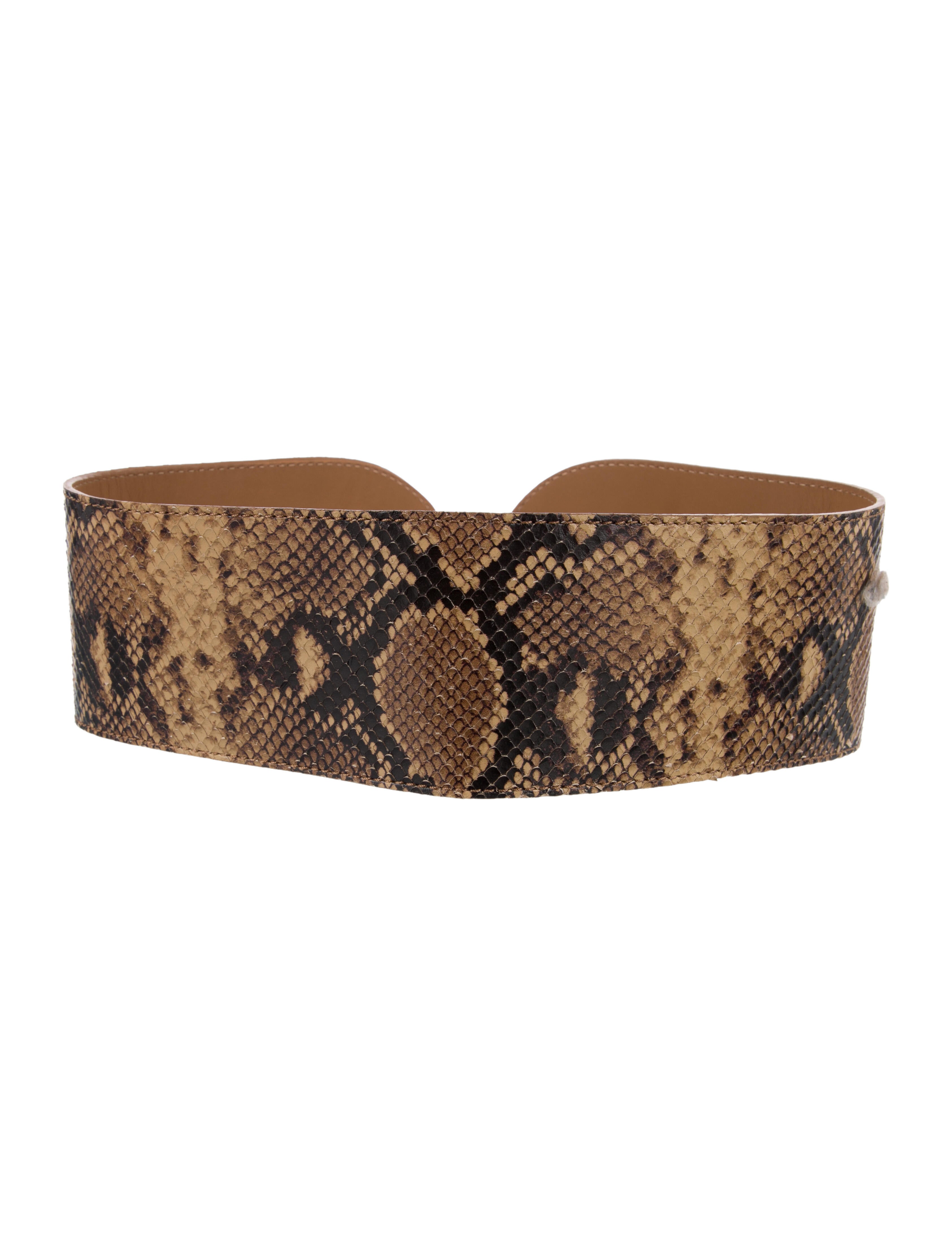 Zimmermann Wide Embossed Leather Waist Belt