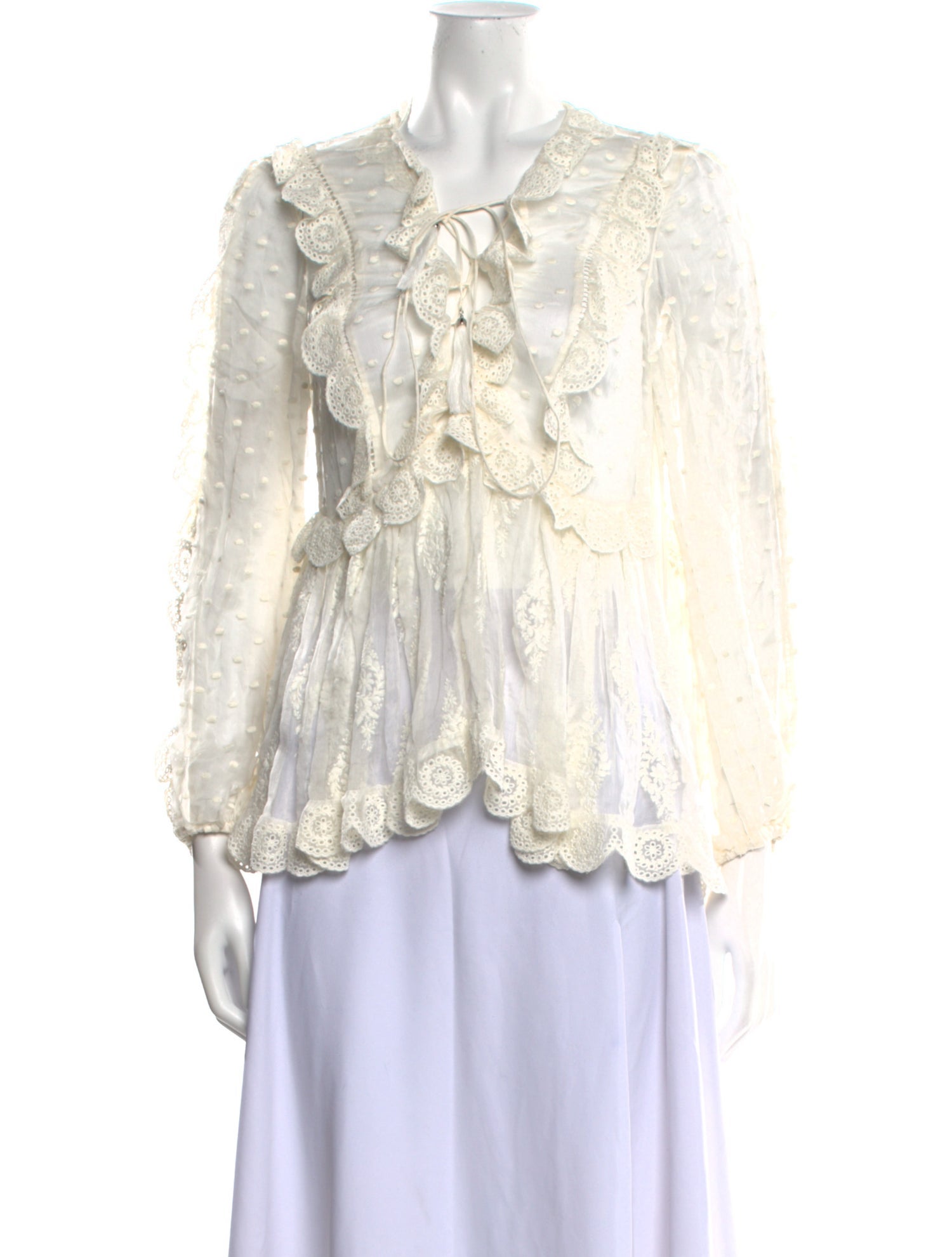 Zimmermann Silk Tie Neck Blouse w/ Tags