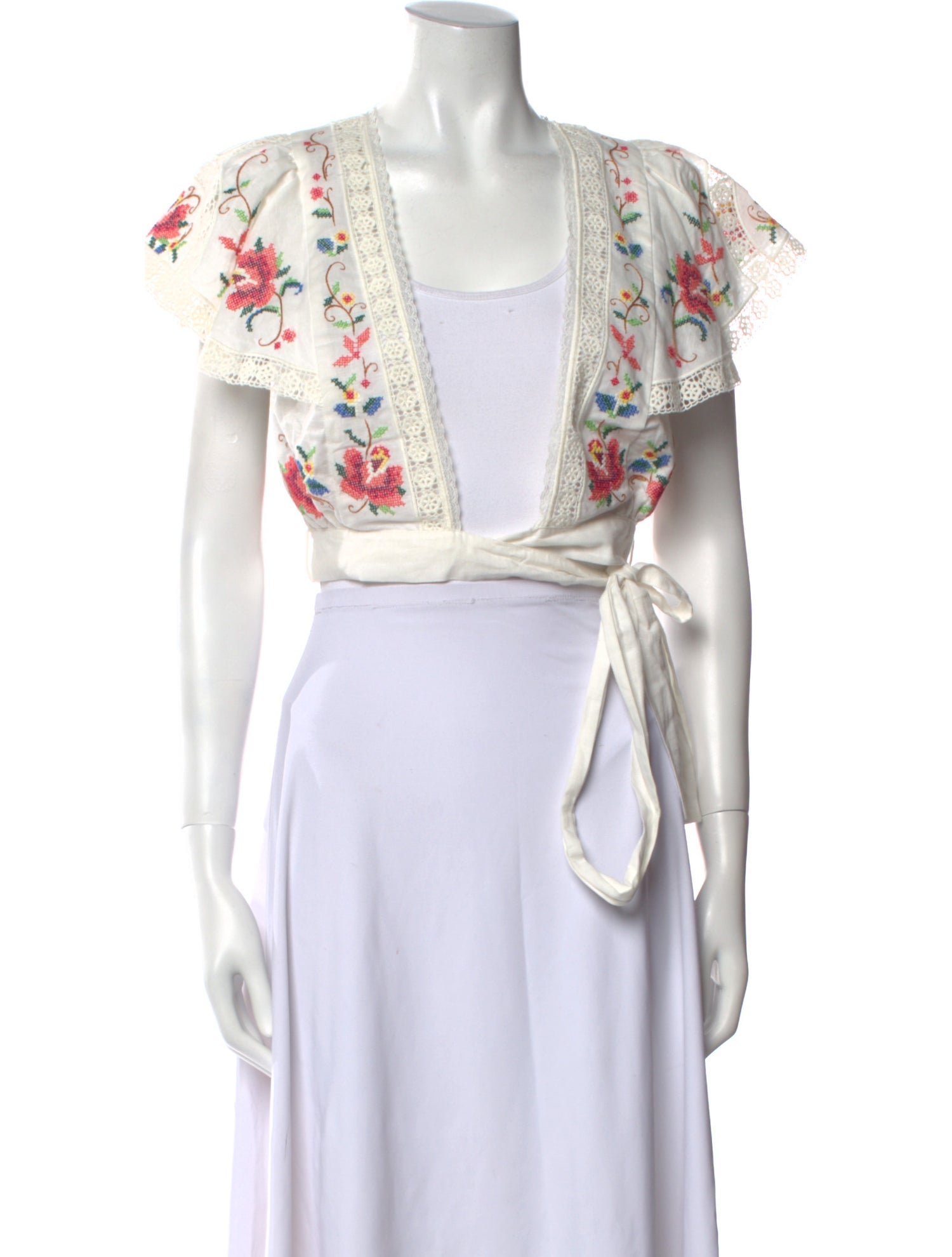 Zimmermann Linen Printed Crop Top w/ Tags