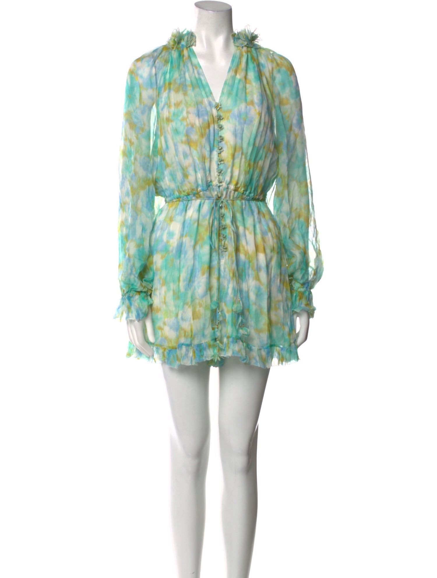 Zimmermann Silk Printed Romper