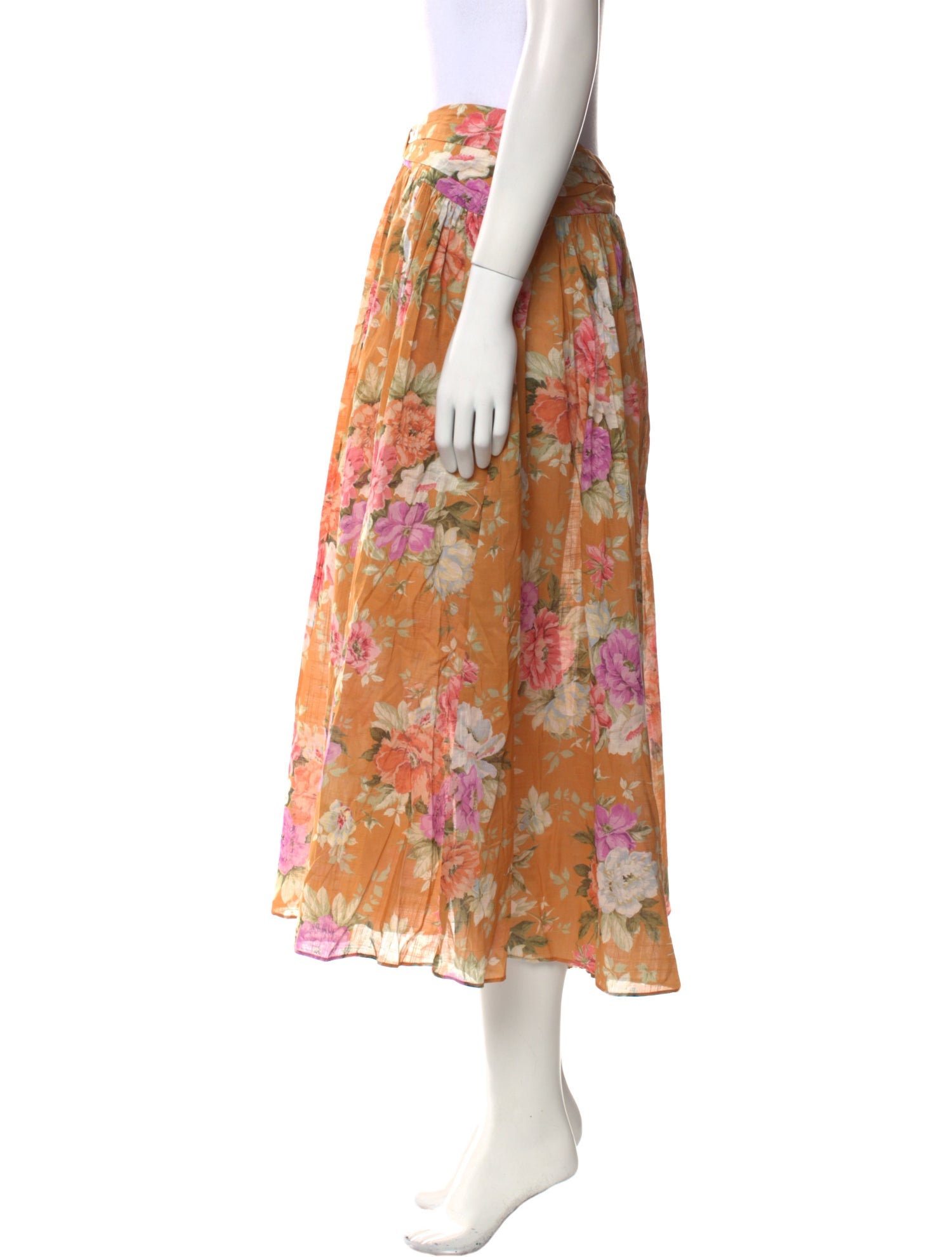 Zimmermann Floral Print Midi Length Skirt w/ Tags